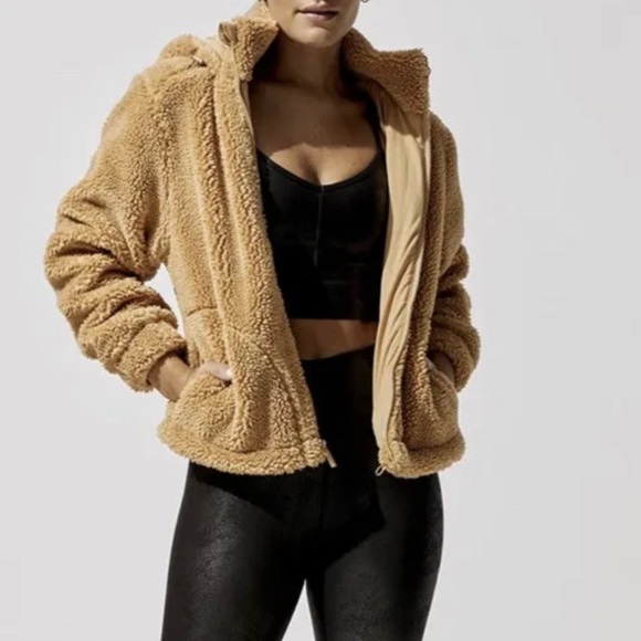 NWT Carbon38 Teddy Zip Up Jacket With Hood - M - Roots - Picture 4 of 5